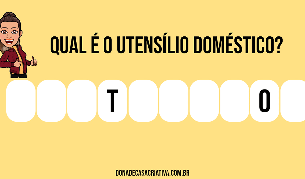 Qual é o utensílio doméstico? Qual é o utensílio doméstico