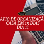 Desafio de Organização da Casa em 15 Dias - Dia 11 Organização financeira Desafio de Organização da Casa em 15 Dias - Dia 10 Organização digital