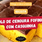 Bolo de cenoura com cobertura de chocolate crocante Bolo de cenoura com cobertura de chocolate crocante