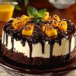Cheesecake de Maracujá com Crosta de Chocolate e Calda de Maracujá Cheesecake De Maracujá