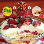 Pavê de Leite Ninho com Morangos Pavê de Leite Ninho com Morangos