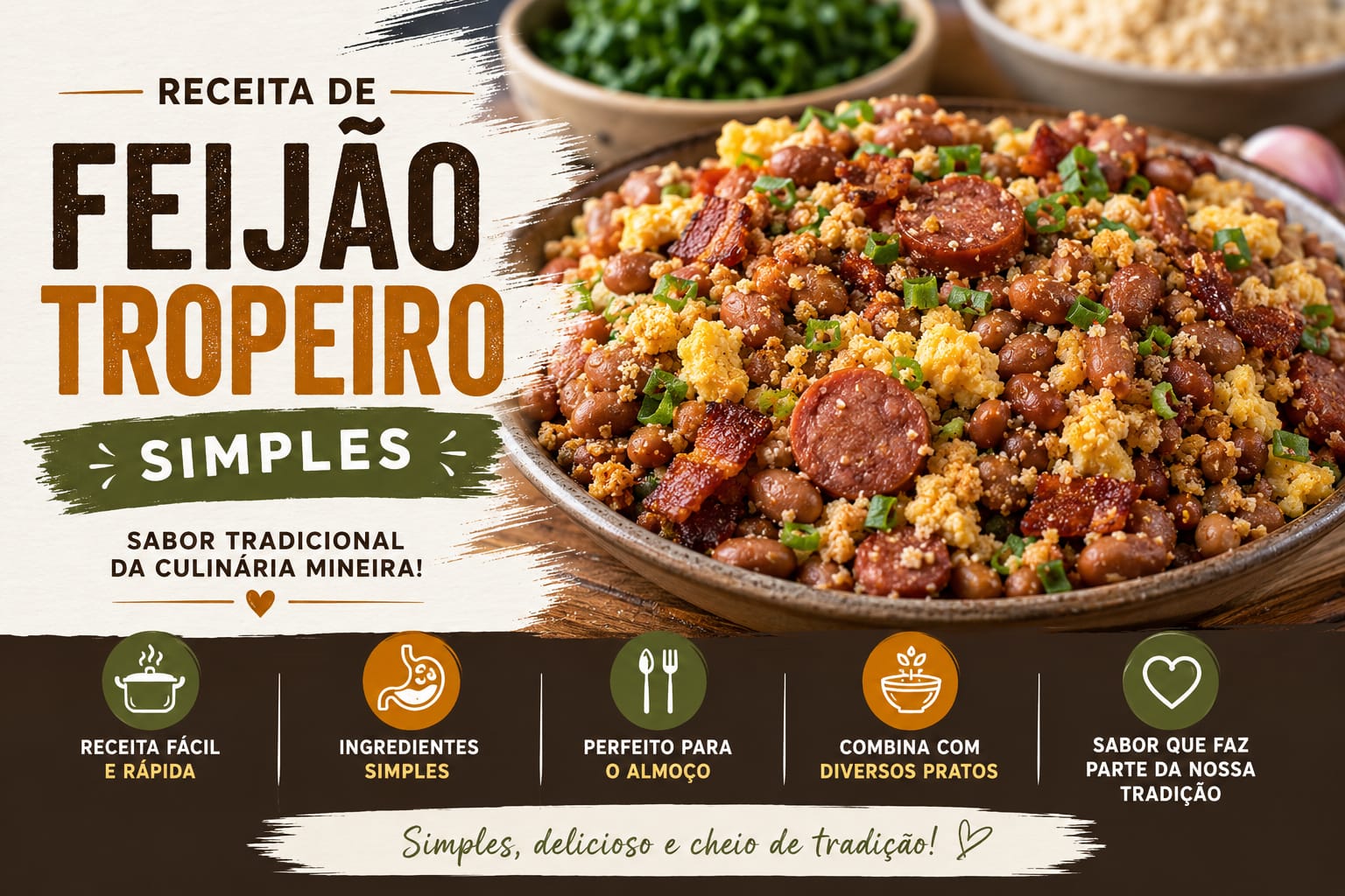 Feijão Tropeiro Simples Feijão tropeiro simples