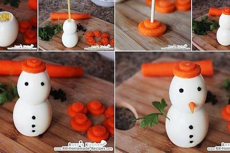 Egg And Carrot Snowman