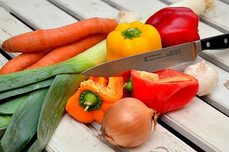 Como cortar vegetais como chef