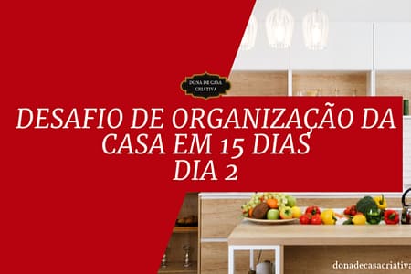 Desafio de Organização da Casa em 15 Dias - Dia 2 Organizar os armários da cozinha Desafio de Organização da Casa em 15 Dias - Dia 2
