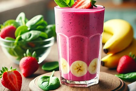 smoothie super proteico de morango