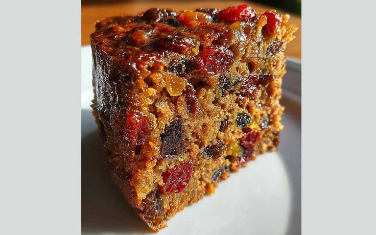 Bolo de Natal Clássico com Frutas Secas e Cobertura de Caramelo Bolo de Natal Clássico com Frutas Secas e Cobertura de Caramelo