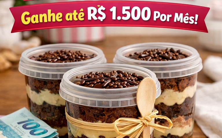 Bolo no Pote Para Vender: Receita Econômica Que Pode Gerar Até R$ 1.500 por Mês receita de bolo no pote para vender