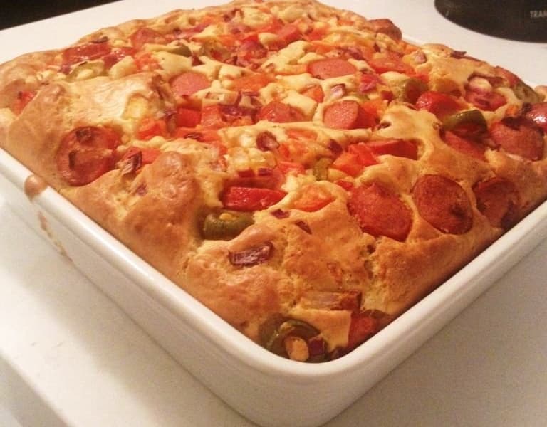 Bolo Salgado de Salsicha Bolo Salgado de Salsicha