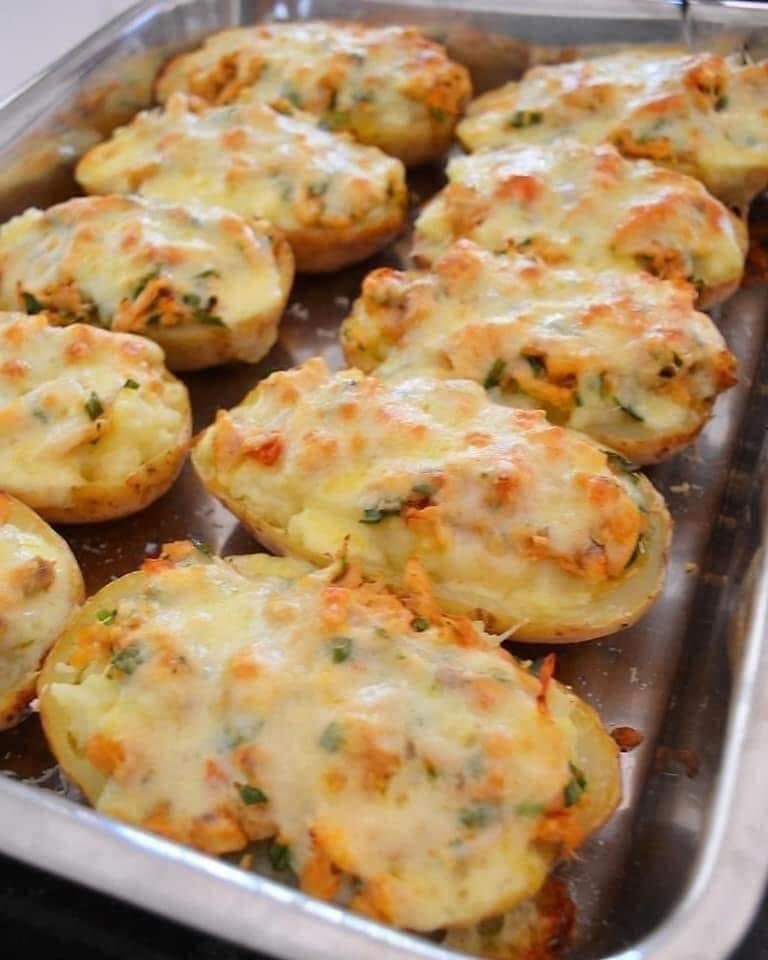 Receitas com frango batata assada com recheio de frango